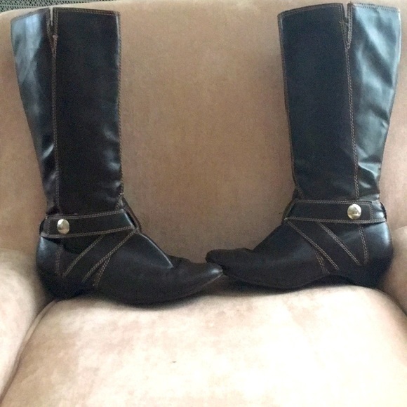 Jazz berry dark brown knee high boots - Picture 4 of 7